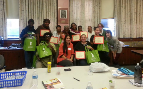 Graduates of a Cooking Matters Detroit class.  Photos courtesy of Cooking Matter’s Michigan Facebook page.