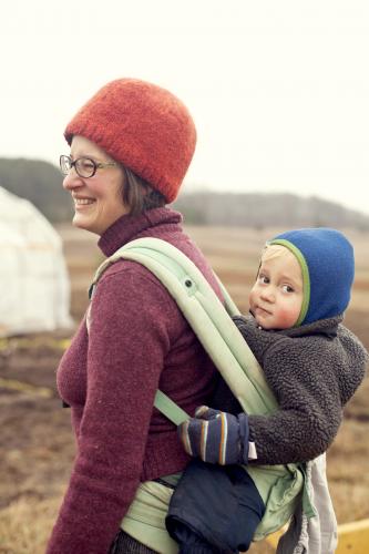 Mary Brower and the couple’s son, Peter. Photo Courtesy of Bluestem Farm.