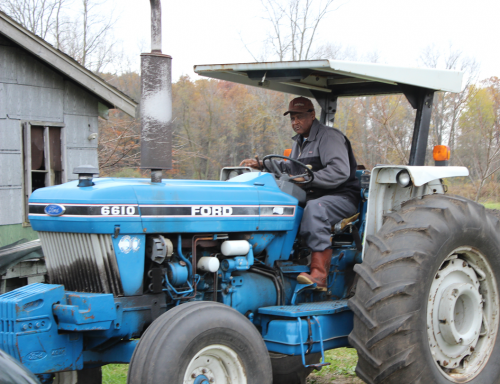 Producer Isiah Tabb  on his farm in Sumpter Township, MI.