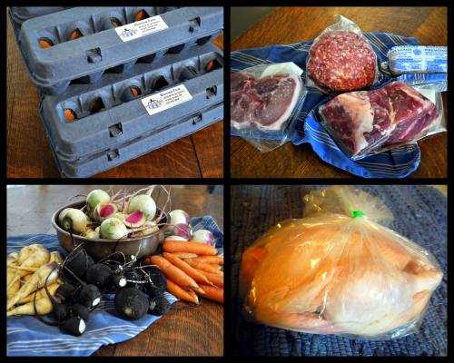 A collage of foods available through Bluestems’s winter CSA. (Photos courtesy of Mary Brower.)